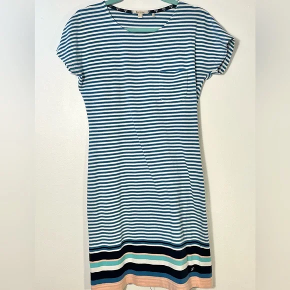 Barbour Harewood Striped Jersey cap sleeve Dress Size 6 - Picture 2 of 6